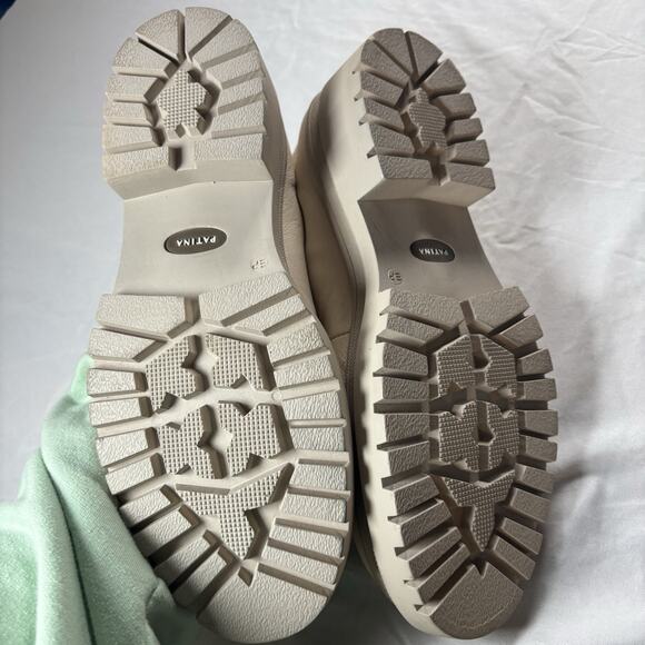 Portland Leather Patina Zoe Chunky Loafer in Bone White Size US 10.5 - Picture 3 of 5